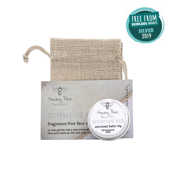 Sensitive Bee Fragrance Free Natural Starter Size Face Cream for Sensitive or Reactive Skin