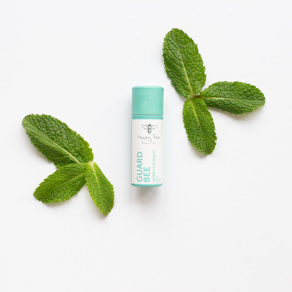 Nourishing peppermint lip balm with raw Welsh honey and beeswax, perfect for dry and sensitive lips.