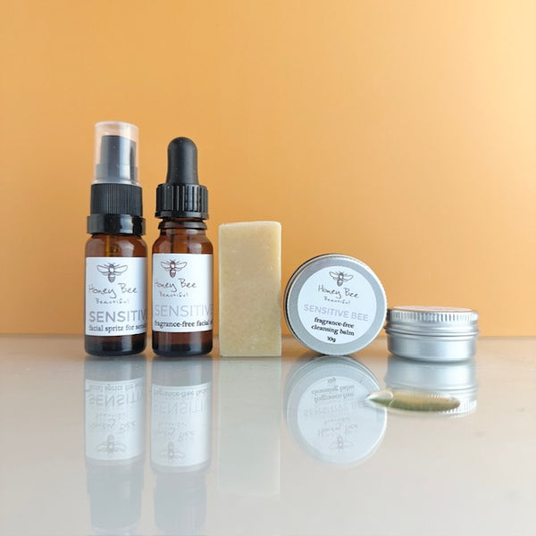 Fragrance free raw honey starter kits for sensitive skin