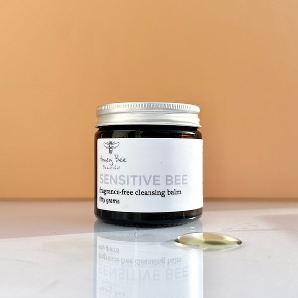 Fragrance free raw honey cleansing balm for sensitive skin