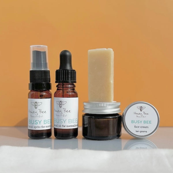 Raw honey face care gift box for combination skin