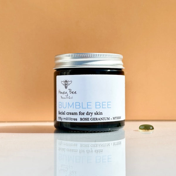 Nourishing face cream with raw Welsh honey and beeswax, formulated for dry and maturing skin.
