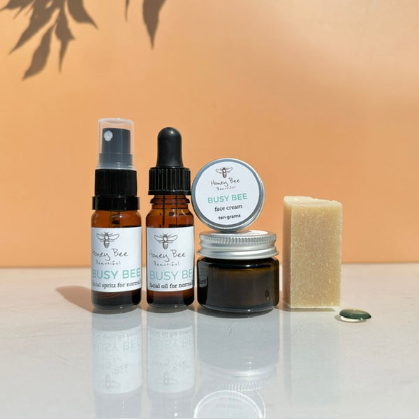 Raw honey face care starter routine for combintaion skin