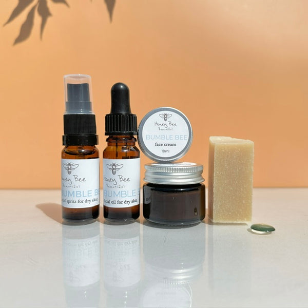 Raw honey face care starter routine for dry skin