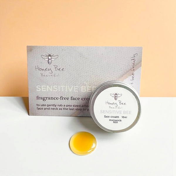 Sensitive Bee Fragrance Free Natural Starter Size Face Cream for Sensitive or Reactive Skin