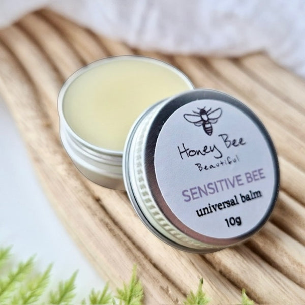 Try me mini size fragrance free barrier supporting beeswax balm with raw Welsh honey  for dry, irritated, or eczema-prone skin