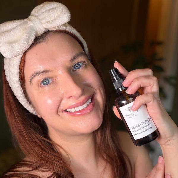 All natural glycerin rich fragrance free face spritz for sensitive skin